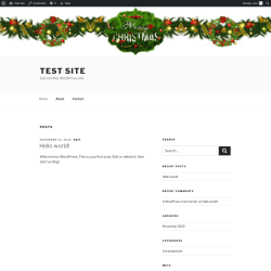 Page screenshot: Test site &ndash; Just another WordPress site
