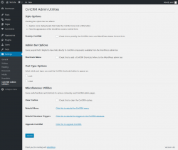 Page screenshot: Settings &rarr; CiviCRM Admin Utilities