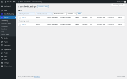 Page screenshot: Listings
