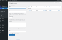 Page screenshot: Listings → Locations
