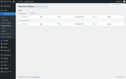 Page screenshot: Classified Listing → Payment History