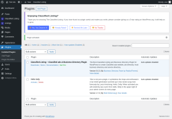 Page screenshot: Plugins ‹ Test site — WordPress