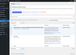 Page screenshot: Plugins ‹ Test site — WordPress