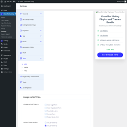 Page screenshot: Classified Listing → Settings → Misc