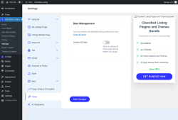 Page screenshot: Classified Listing → Settings → Tools