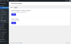 Page screenshot: Classified Listing → Export / Import