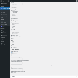 Page screenshot: Classified Listing → Settings