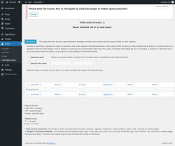 Page screenshot: Users → Find spam users