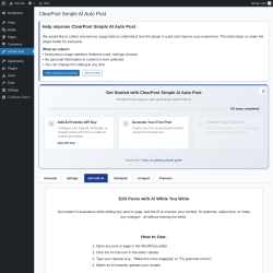 Page screenshot: AI Auto Post &rarr; 
				Edit with AI			