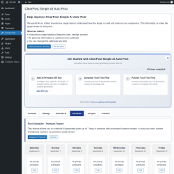 Page screenshot: AI Auto Post &rarr; 
				Scheduler			