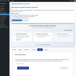 Page screenshot: AI Auto Post &rarr; 
				AI Agent			