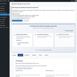 Page screenshot: AI Auto Post &rarr; 
				Settings			