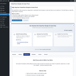 Page screenshot: AI Auto Post &rarr; 
				Edit with AI			