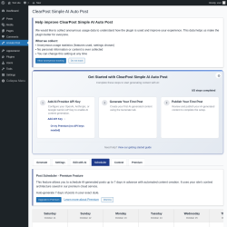 Page screenshot: AI Auto Post &rarr; 
				Scheduler			