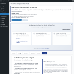 Page screenshot: AI Auto Post &rarr; 
				Premium			