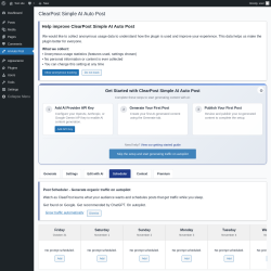 Page screenshot: AI Auto Post &rarr; 
				Scheduler			