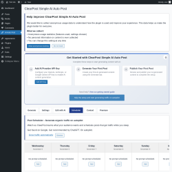 Page screenshot: AI Auto Post &rarr; 
				Scheduler			