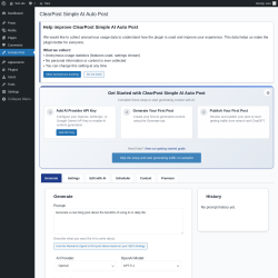 Page screenshot: AI Auto Post