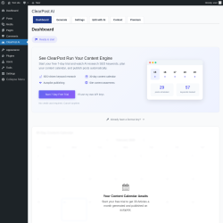 Page screenshot: ClearPost AI