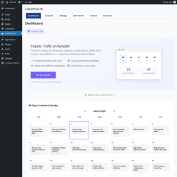 Page screenshot: ClearPost AI &lsaquo; Test site &mdash; WordPress