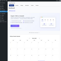Page screenshot: ClearPost AI &lsaquo; Test site &mdash; WordPress
