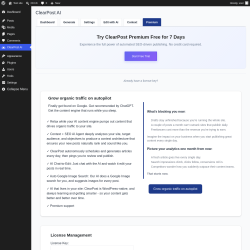 Page screenshot: ClearPost AI &rarr; 
				Premium			