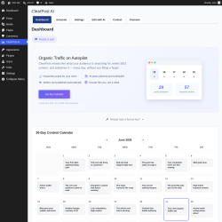 Page screenshot: ClearPost AI &lsaquo; Test site &mdash; WordPress