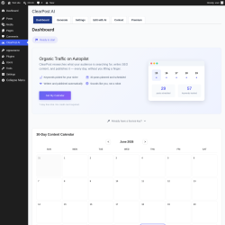 Page screenshot: ClearPost AI &lsaquo; Test site &mdash; WordPress