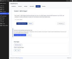 Page screenshot: ClearPost AI &rarr; 
				Context			