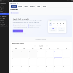 Page screenshot: ClearPost AI &lsaquo; Test site &mdash; WordPress