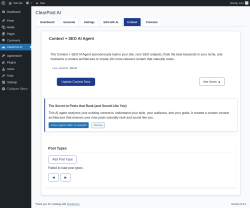 Page screenshot: ClearPost AI &rarr; 
				Context			