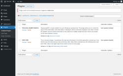 Page screenshot: Plugins ‹ Test site — WordPress