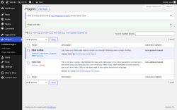 Page screenshot: Plugins &lsaquo; Test site &mdash; WordPress