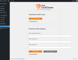 Page screenshot: ClickCease Plugin