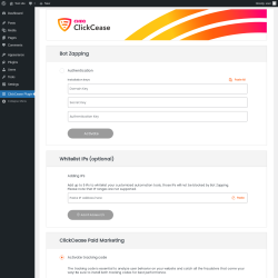 Page screenshot: ClickCease Plugin