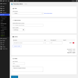 Page screenshot: Clielo &rarr; Nouveau devis