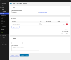 Page screenshot: Clielo &rarr; Nouvelle facture