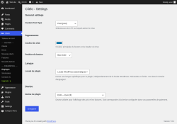 Page screenshot: Clielo &rarr; R&eacute;glages