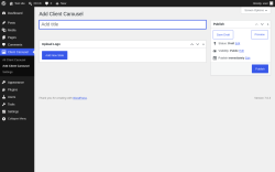 Page screenshot: Client Carousel &rarr; Add Client Carousel
