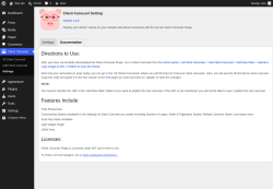 Page screenshot: Client Carousel &rarr; Settings &rarr; Documentation