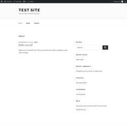 Page screenshot: Test site &ndash; Just another WordPress site