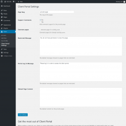 Page screenshot: Users &rarr; Client Portal Settings
