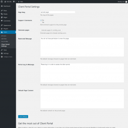 Page screenshot: Users &rarr; Client Portal Settings