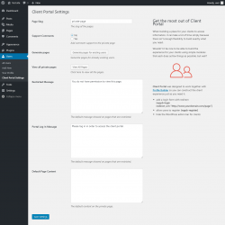 Page screenshot: Users &rarr; Client Portal Settings