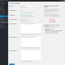 Page screenshot: Users &rarr; Client Portal Settings