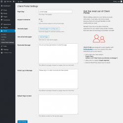 Page screenshot: Users &rarr; Client Portal Settings