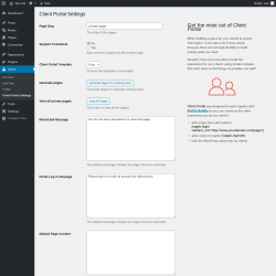 Page screenshot: Users &rarr; Client Portal Settings