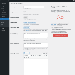 Page screenshot: Users &rarr; Client Portal Settings