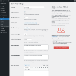 Page screenshot: Users &rarr; Client Portal Settings