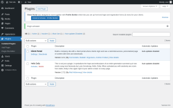Page screenshot: Plugins &lsaquo; Test site &mdash; WordPress